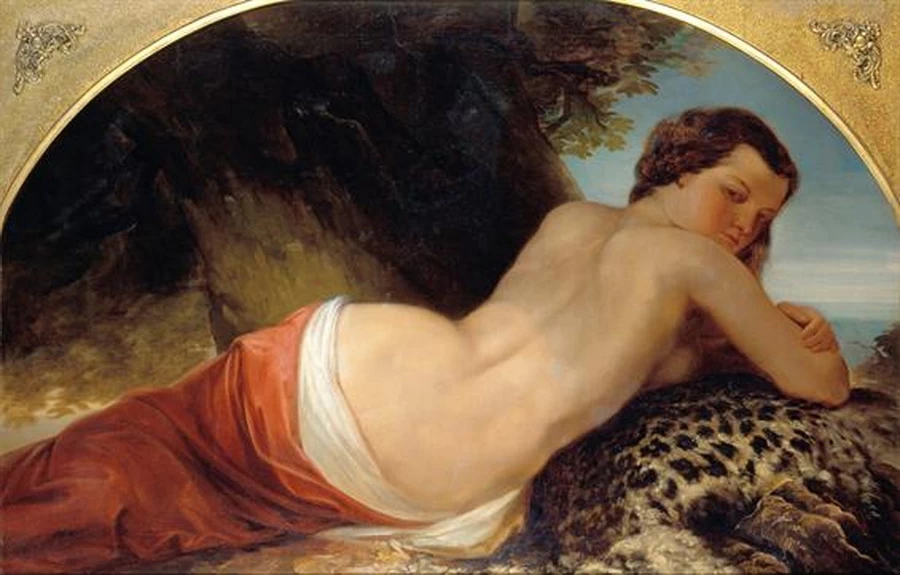 Donna sdraiata su una pelle di leopardo - Museo Nazionale d'Arte Contemporanea, Museo del Chiado